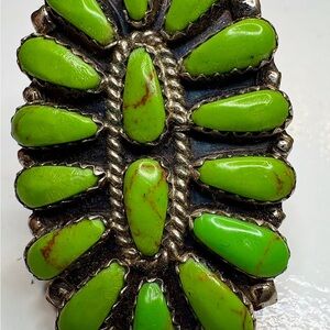 Vintage Green Stone Statement Ring